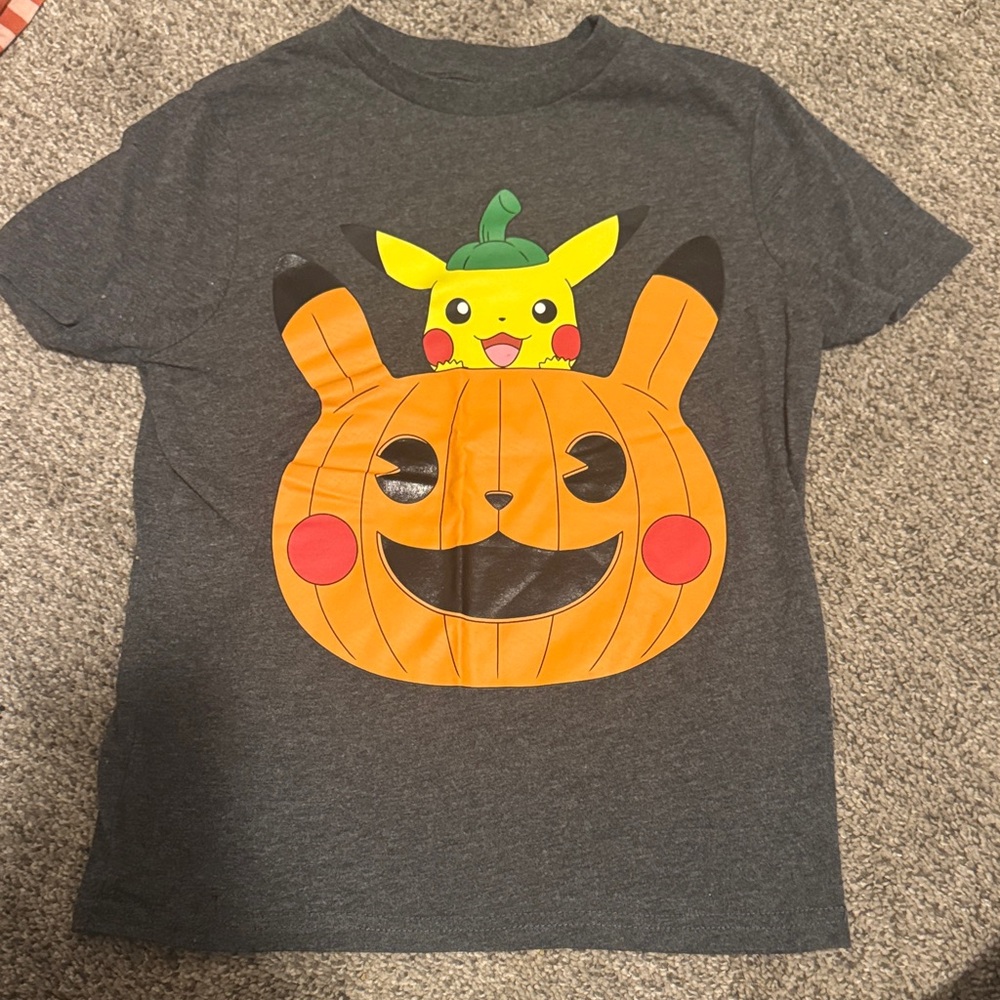 Pokemon Pikachu Pumpkin T-Shirt - Gray